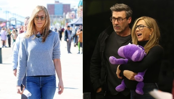 Jennifer Aniston turns heads in New York while filming 'The Morning ...