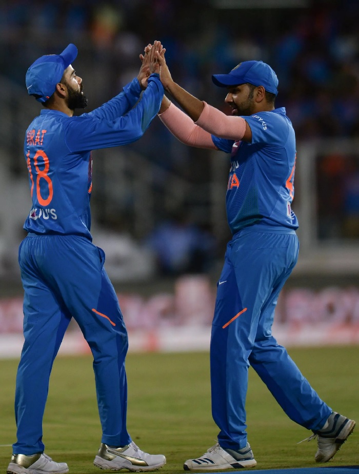 Virat Kohli (L) and Rohit Sharma will be key for India. – AFP