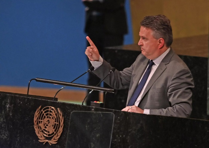 Ukrainian ambassador to the UN Sergiy Kyslytsya labelled Russia a terrorist state at a session on Monday. — AFP