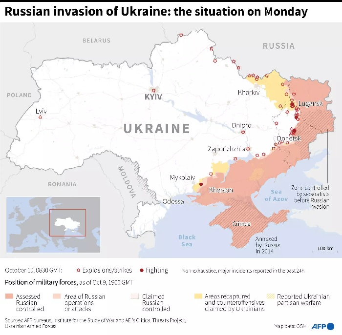 Russian invasion of Ukraine. — AFP