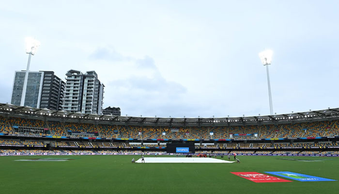 The Gabba cricket stadium in Brisbane seen in a picture taken after rain. — PCB