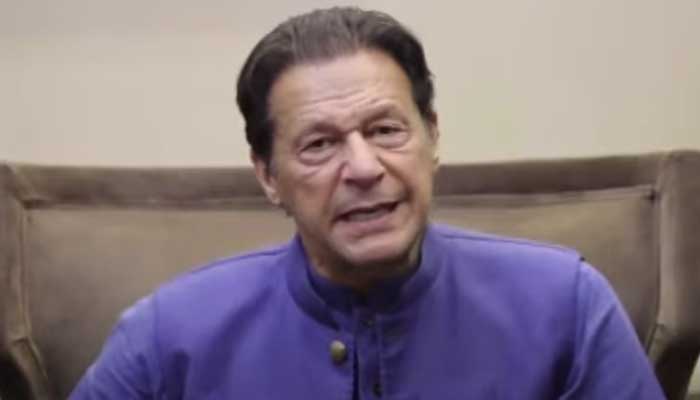 PTI Chairman Imran Khan addresses the nation.— YouTube/Geo News