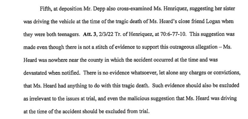 Unsealed Document from Johnny Depp, Amber Heard defamation case