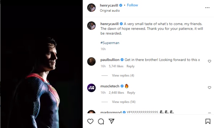 Henry Cavill confirms his return as Superman after five years