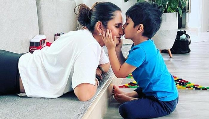 Indian tennis player Sania Mirza with her son Izhaan Mirza-Malik. — Instagram