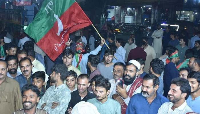 PTI supporters pictured during a protest in Gujrat against the assassination attempt on PTI Imran Khan. — Instagram