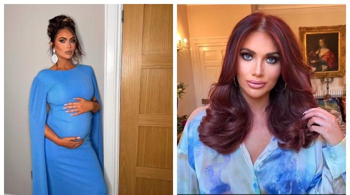 Pregnant Amy Childs bemoans about her 'really heavy and sagging boobs