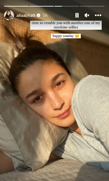 Alia Bhatt shares a sun-kissed picture from her typical Sunday
