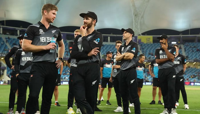 New Zealand players seen in this file photo from T20 Cricket World Cup. — ICC