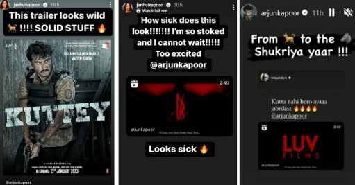 Janhvi Kapoor calls Arjun Kapoors Kuttey trailer sick