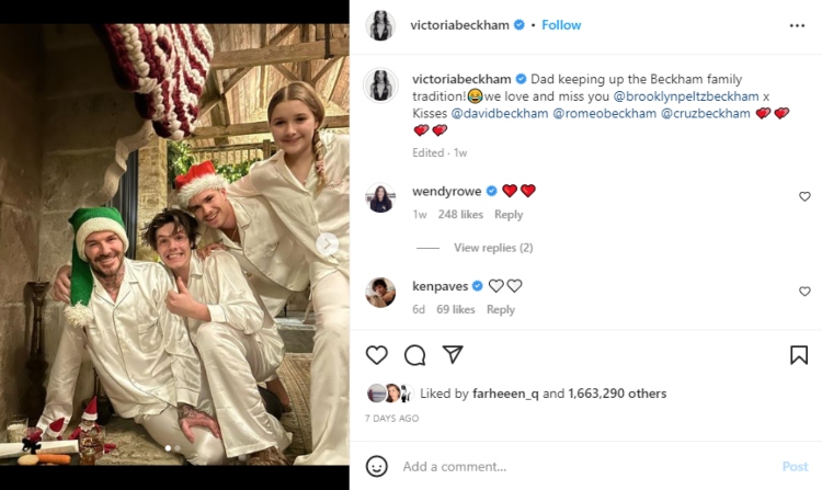 David Beckham clicks sweet family snap on New Years Eve, ‘We miss you Brooklyn’