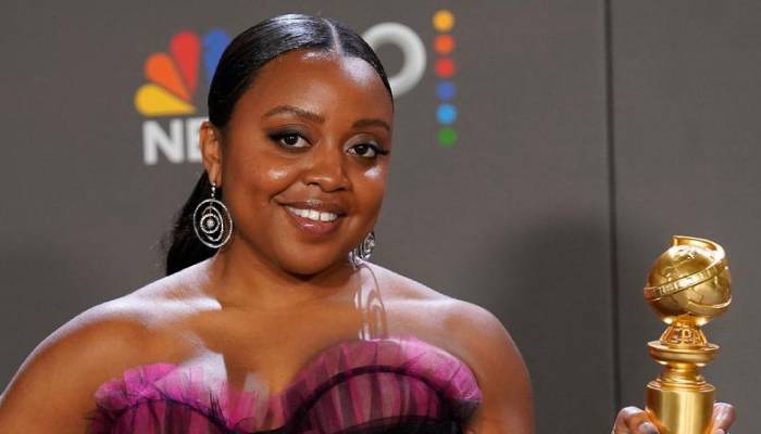 Quinta Brunson gives adorable nod to Brad Pitt during Golden Globe 2023