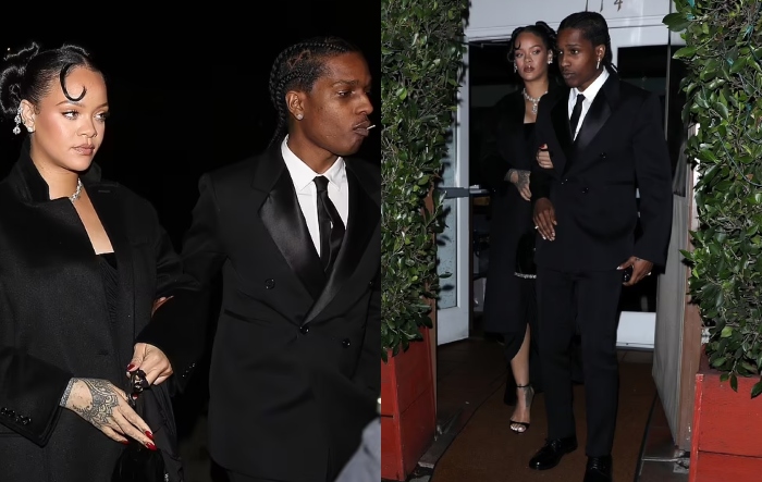 Rihanna and A$AP Rocky couple up for dinner following surprise Golden Globe appearance