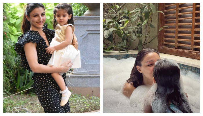 Soha Ali Khan Enjoys Bubble Bath With Daughter Inaaya At A Resort In ...