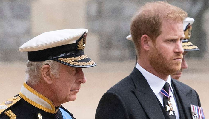 Prince Harry took deep breaths after seeing King at Prince Philip funeral