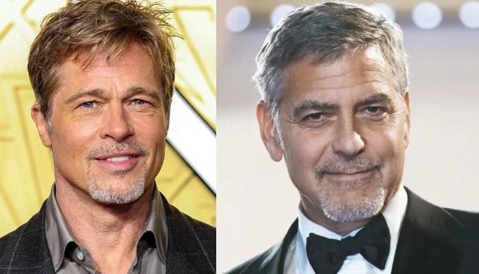 Brad Pitt And George Clooney Snapped Shooting In Similar Outfits For ...