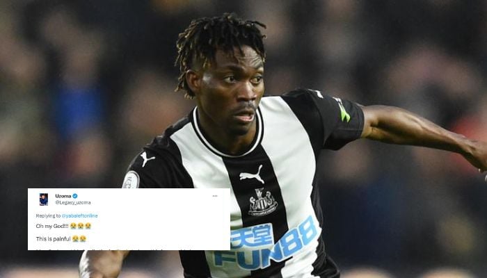 Christian Atsu playing for Newcastle United in 2020.— AFP