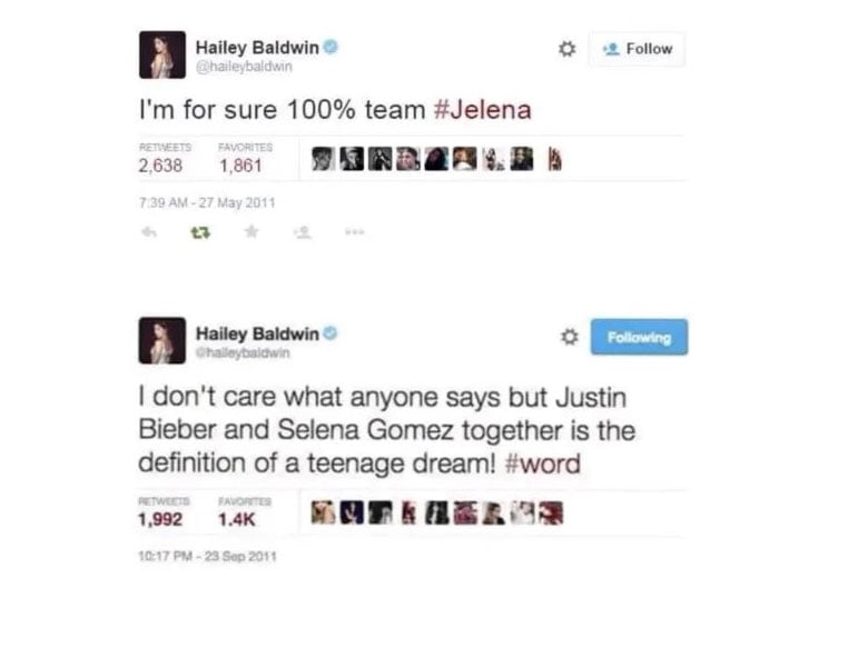 Fans unearth Hailey Bieber’s tweets supporting Justin Bieber, Selena Gomez romance