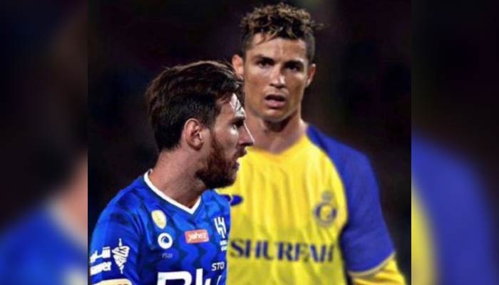 Lionel Messi (left0 and Cristiano Ronaldo during a match. — Twitter/@Lord_RoarE