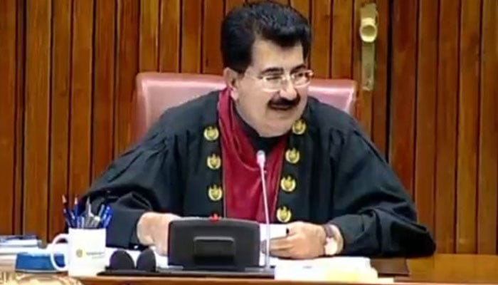 Sadiq Sanjrani expresses opinion on Trump indictment