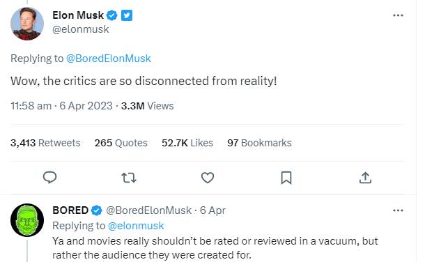 Elon Musk hits out at negative 'Mario' movie reviews