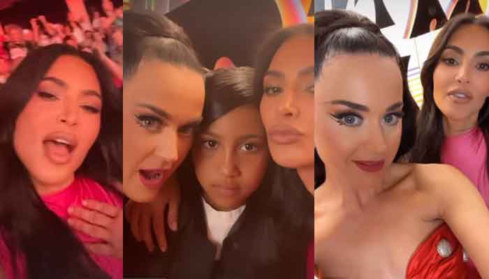 Kim Kardashian dances with pal as daughter North West performs with Katy Perry in Las Vegas