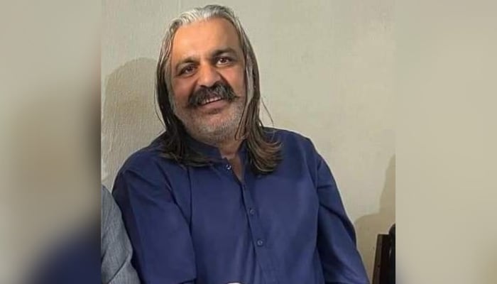 Pakistan Tehreek-e-Insaf leader Ali Amin Gandapur is pictured during an appearance in an Islamabad district and sessions court on April 13, 2023. — Facebook/AliAminKhanGandapurPti
