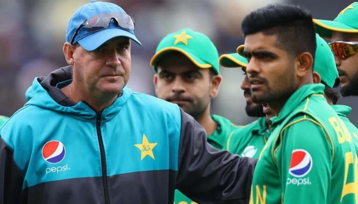 Pakistan men’s cricket team director Mickey Arthur and skipper Babar Azam. — @ESPNcricinfo