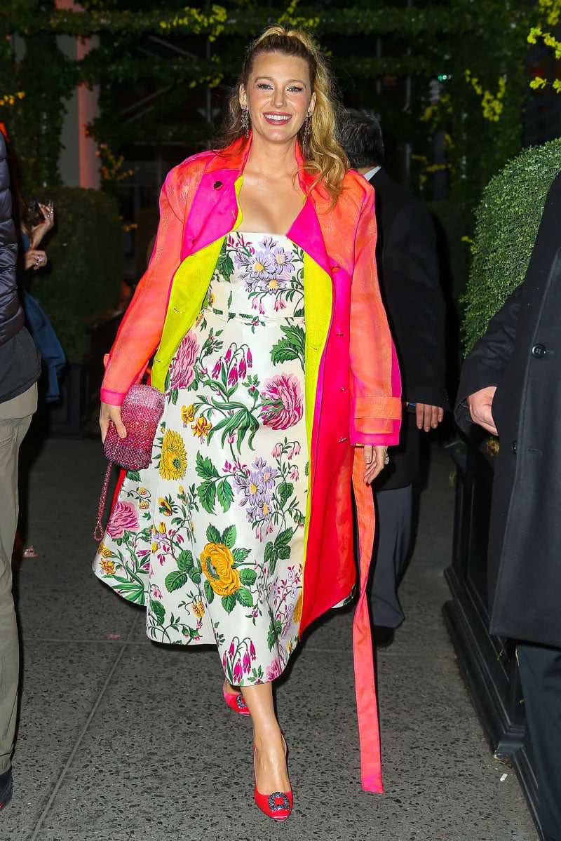 Blake Lively blooms in florals during first red carpet after welcoming fourth baby