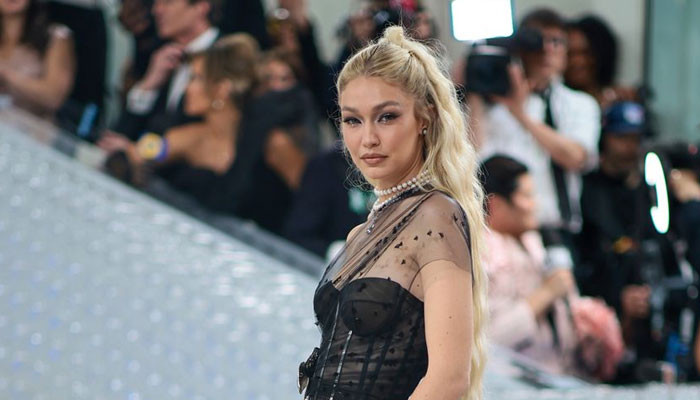 Gigi Hadid dons strapless corset at Met Gala 2023