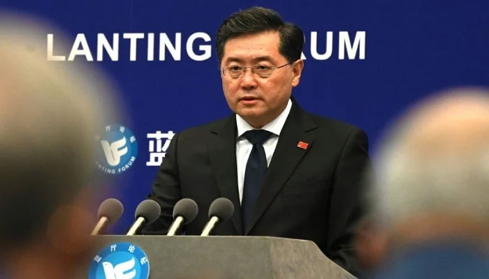 Chinese Foreign Minister Qin Gang slammed attempts to contain China at a security conference in Beijing on Tuesday — AFP