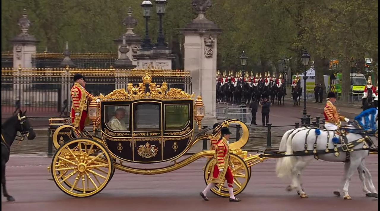 King Charles, Queen Camilla arrive at Westminster Abbey in carriage: Photos