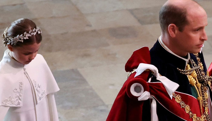 Pic: Charlotte sneaks in rare moment with dad Prince William amid Coronation