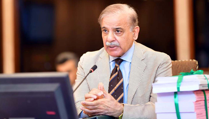 Prime Minister Shehbaz Sharif addressing the Federal Cabinet in Islamabad on Friday, June 9, 2023. — PPI