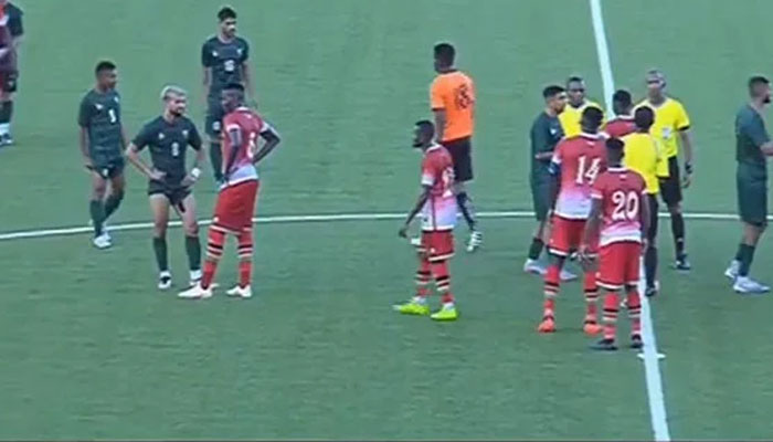 Pakistan lost to Kenya by 1-0 - screengrab of livestream