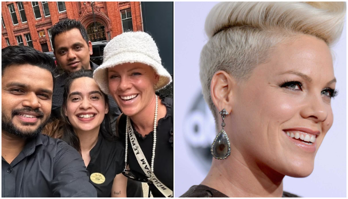 Pink surprises Indian restaurant staff in Birmingham with visit before her concert