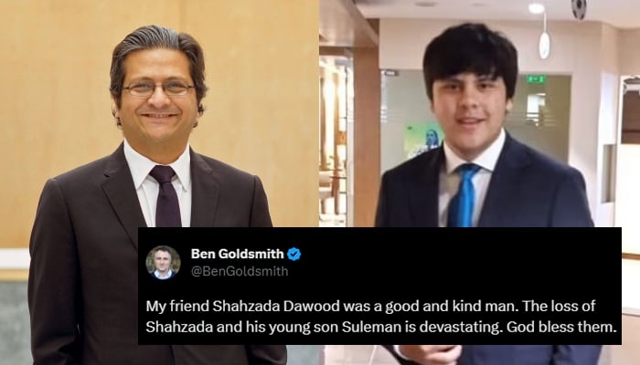 British-Pakistani businessman Shahzada Dawood (left) and Suleman Dawood. — AFP/File