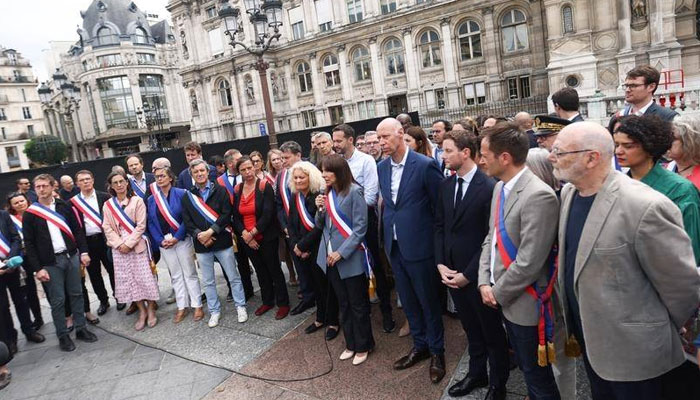 A rally against violence held in Paris was one of several gatherings across France urging peace. EPA