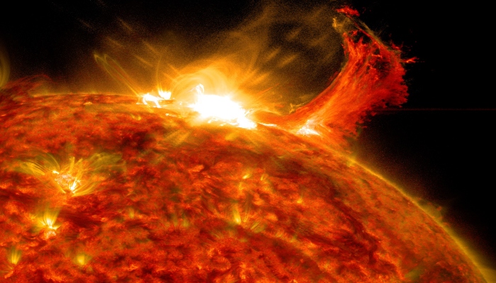 Nasas Solar Dynamics Observatory captured this image of a solar flare on Oct. 2, 2014.— Nasa/SDO/File