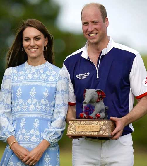 Kate Middleton Looks Beautiful in Blue Summer Dress At The Polo