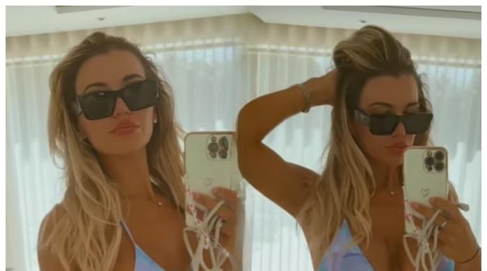 Christine McGuinness showcases her envy-inducing figure in an ab