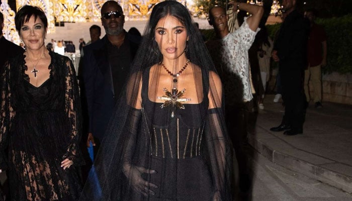 Kim Kardashian channels gothic-glam at Dolce & Gabbana's show in Italy