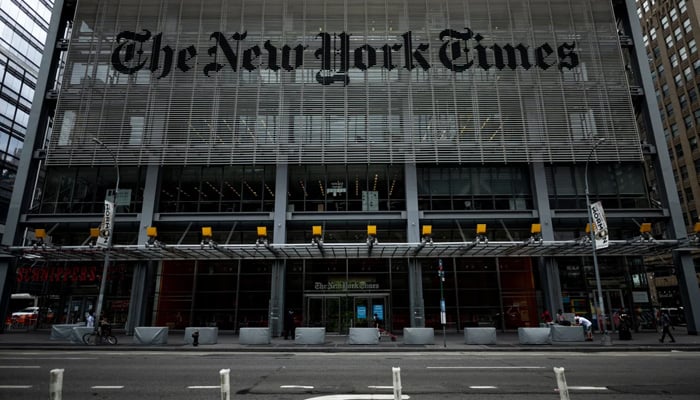 The New York Times building is seen on June 30, 2020 in New York City. — AFP/File