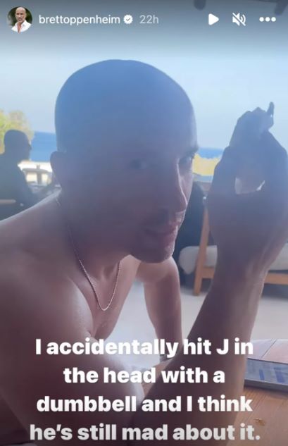 Brett Oppenheims dumbbell mishap leaves Jason Oppenheim angry on Mykonos trip