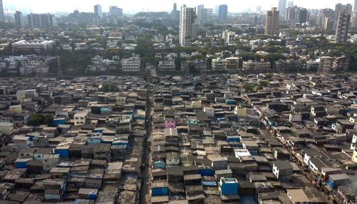 An arial image of Dharavi slum, one of the biggest in Asia. — Hindustan Times