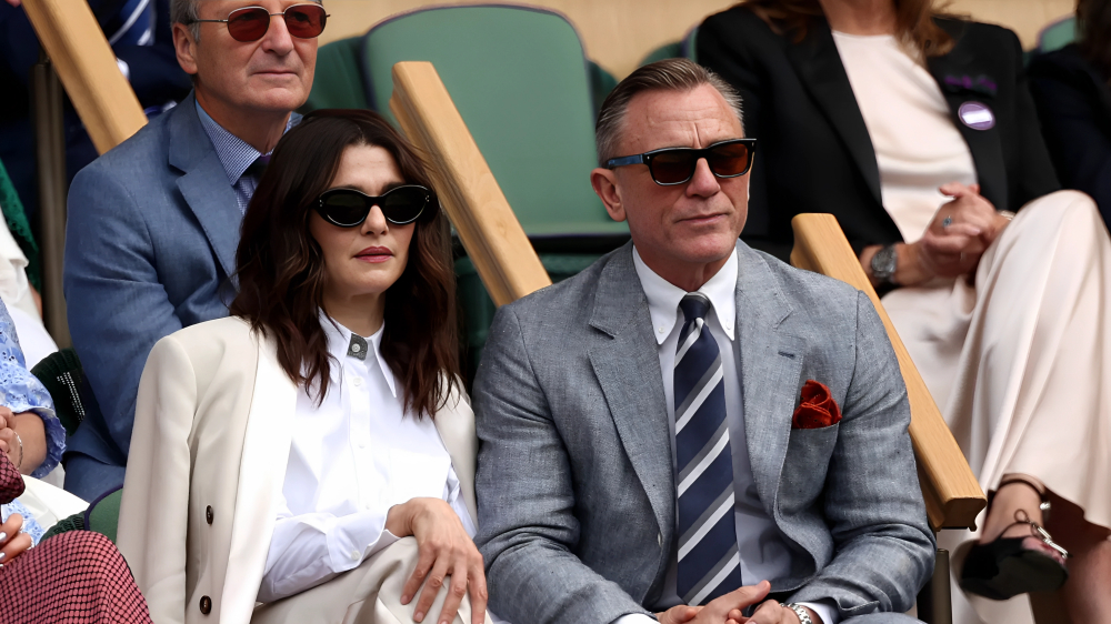 Daniel Craig with his wife at Wimbledon finale