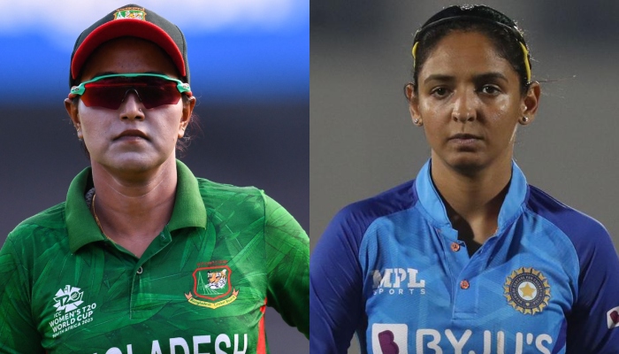 Bangladesh captain Nigar Sultana (left) and India captain Harmanpreet Kaur. — AFP/BCCI/File