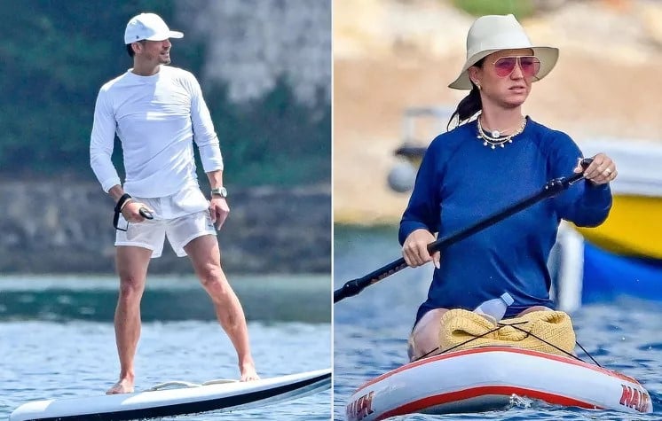 Katy Perry and Orlando Blooms paddle boarding fun with daughter Daisy Dove