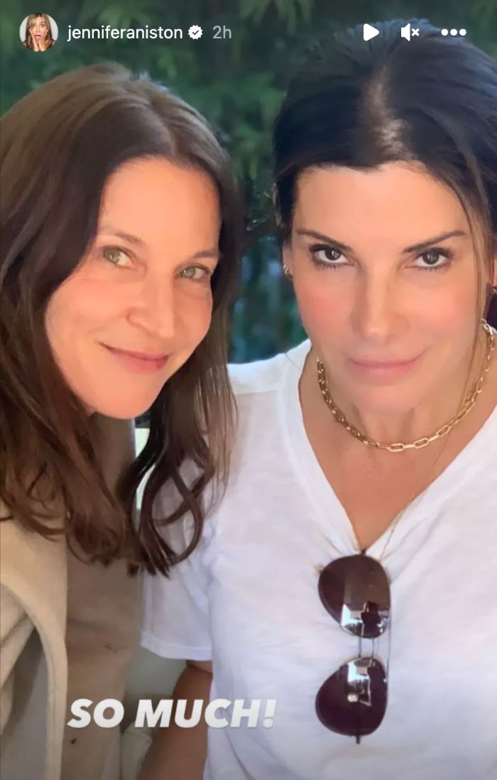 Jennifer Aniston shares touching birthday stories for Sandra Bullock on Instagram