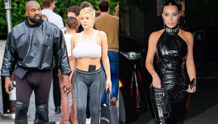 Kim Kardashian twins with hubby Kanye West in pairs of